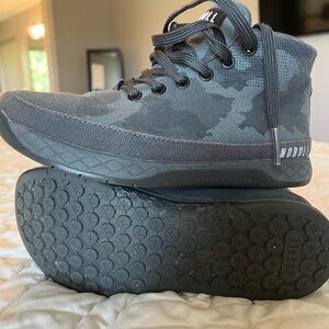 Nobull Gray Camo Mid-Top Sneakers